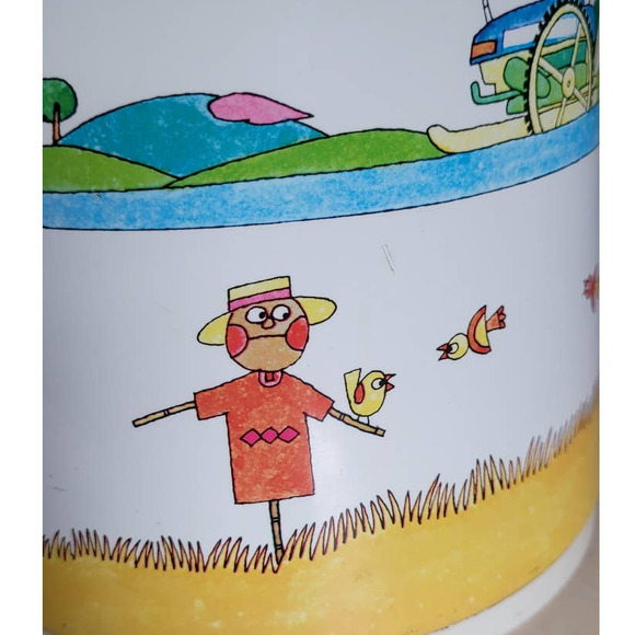 Everest National Vacuum Bottle Vintage Multi-Cup Coffee Carafe w/ Farm Scene - Picture 7 of 8